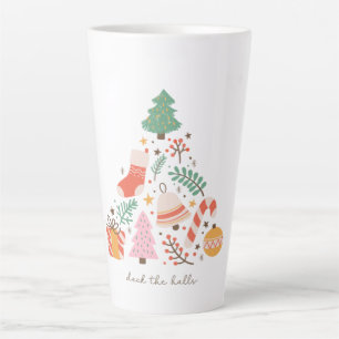 Deck The Halls Christmas Tree  Latte Mug