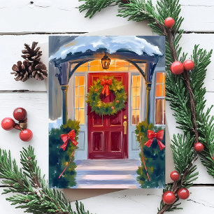 Deck the Halls   Christmas Winter Holiday Card