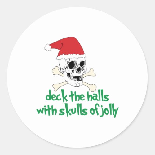 Deck The Halls Classic Round Sticker