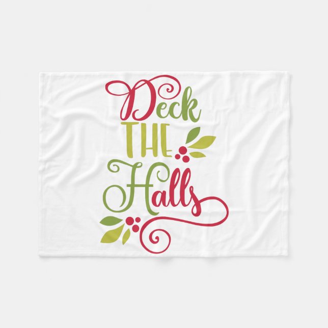 deck the halls fleece blanket (Front (Horizontal))