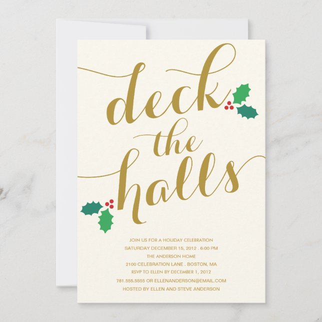DECK THE HALLS | HOLIDAY INVITATION (Front)