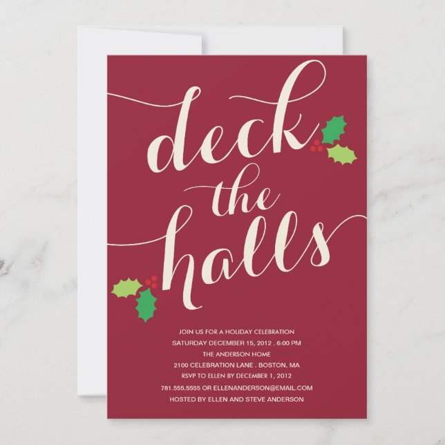 DECK THE HALLS | HOLIDAY INVITATION (Front)