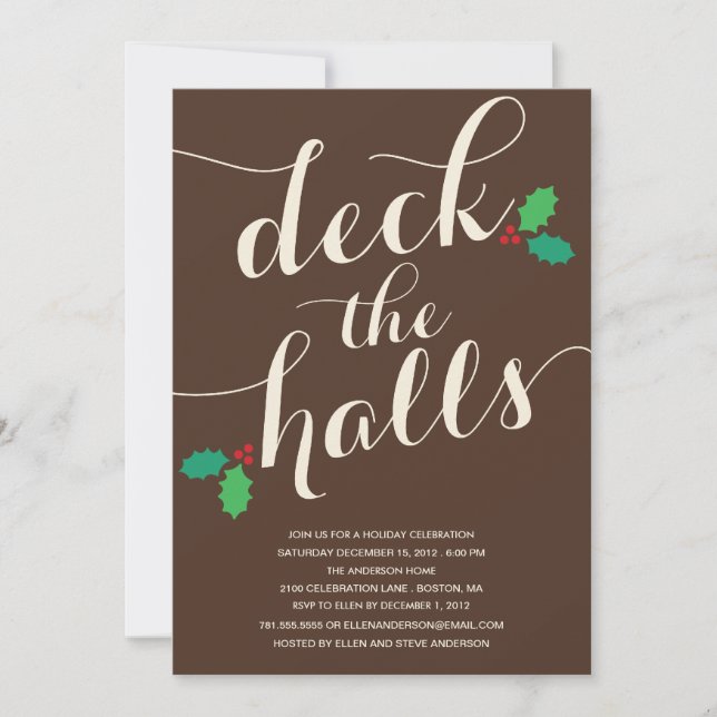 DECK THE HALLS | HOLIDAY INVITATION (Front)