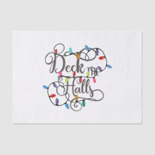 deck the halls holiday lights Christmas Tissue Paper