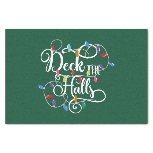 deck the halls holiday lights Christmas Tissue Paper