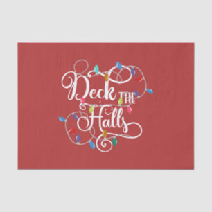 deck the halls holiday lights Christmas Tissue Paper