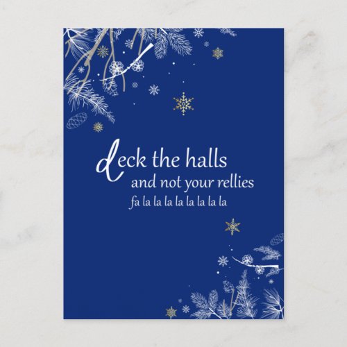 Deck the Halls Holiday Postcard