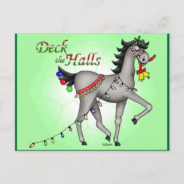 Deck the Halls Holiday Postcard (Front)