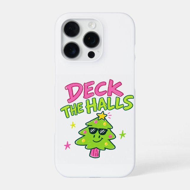deck the halls iphone case (Back)