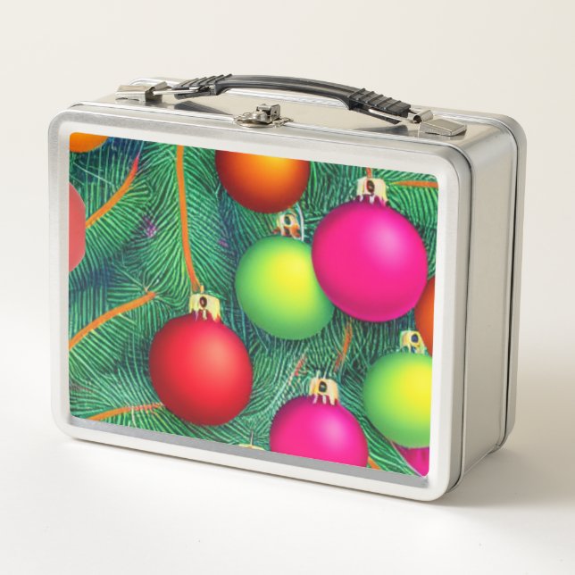Deck the Halls Metal Lunch Box (Front)