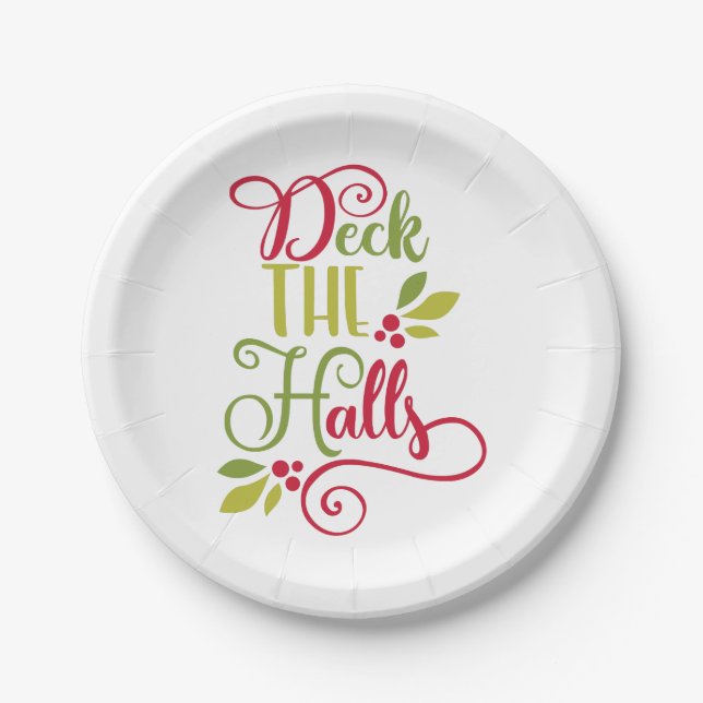 deck the halls paper plates (Front)