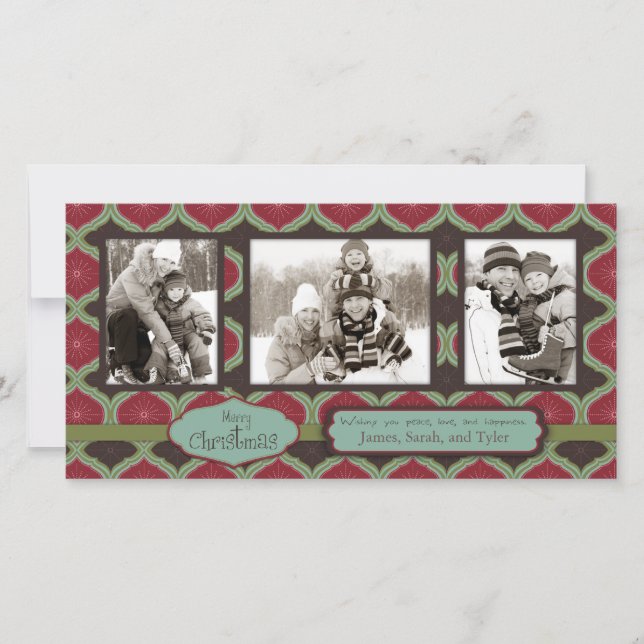Deck  the Halls Photo Card Trio (Front)