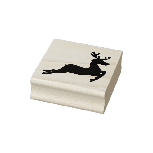 Deck The Halls Reindeer Wood Art Stamp