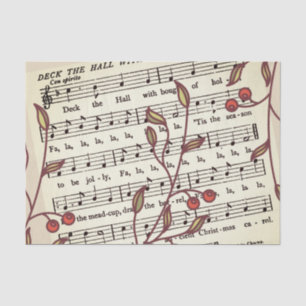 Deck the Halls Sheet Music Tissue Paper