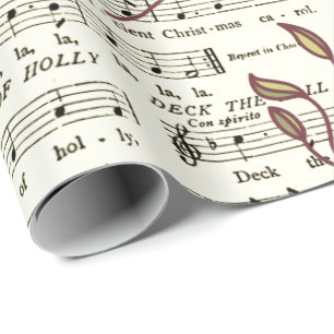 Deck the Halls Sheet Music Wrapping Paper