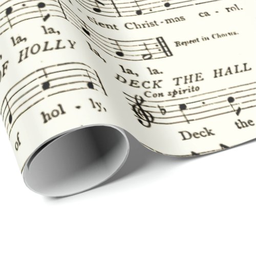 Deck the Halls Sheet Music Wrapping Paper