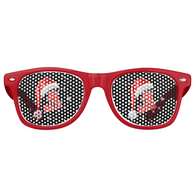 Deck The Halls Snow Collection Party Retro Sunglasses (Front)