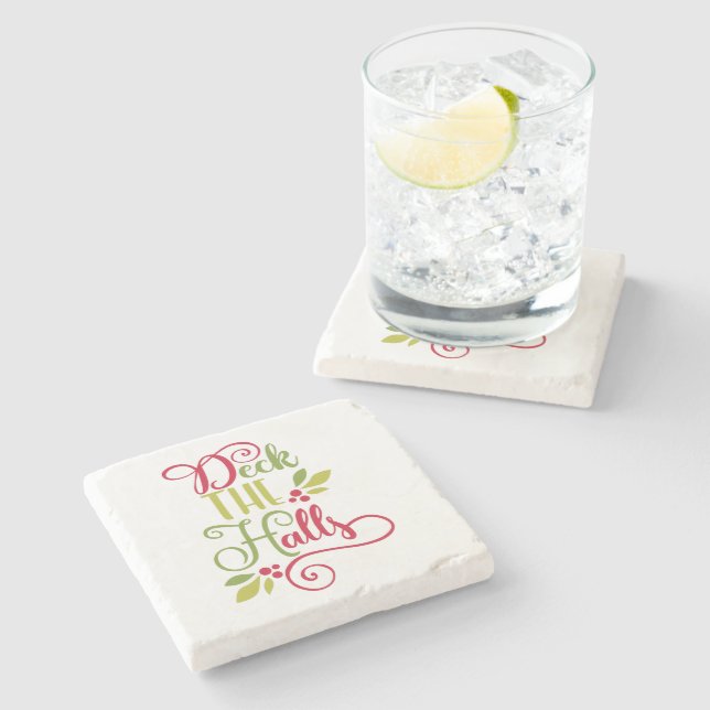 deck the halls stone coaster (Side)