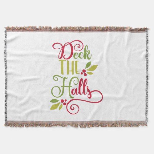 deck the halls throw blanket