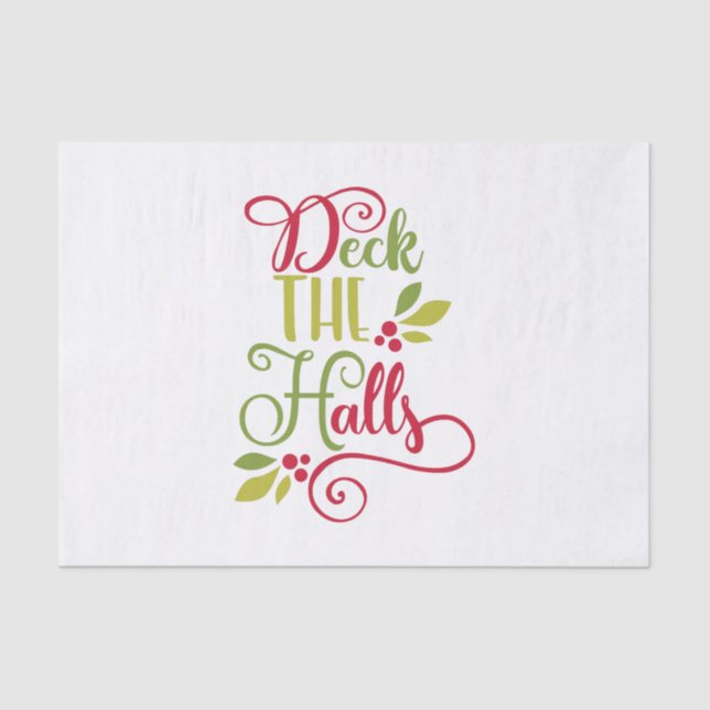 deck the halls tissue paper (Front)