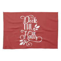 deck the halls Typography Holidays Towel