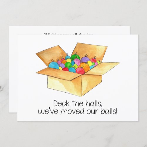 Deck the halls weve moved our balls invitation