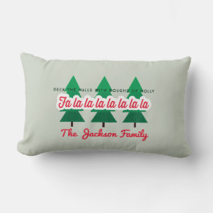 Deck the halls with boughs of holly Christmas Lumbar Pillow