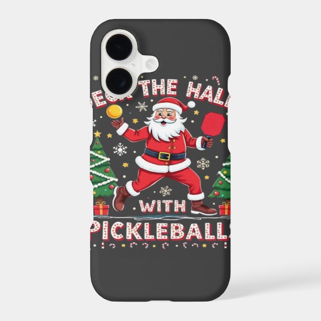 Deck The Halls With Pickleballs  Iphone Case (Back)