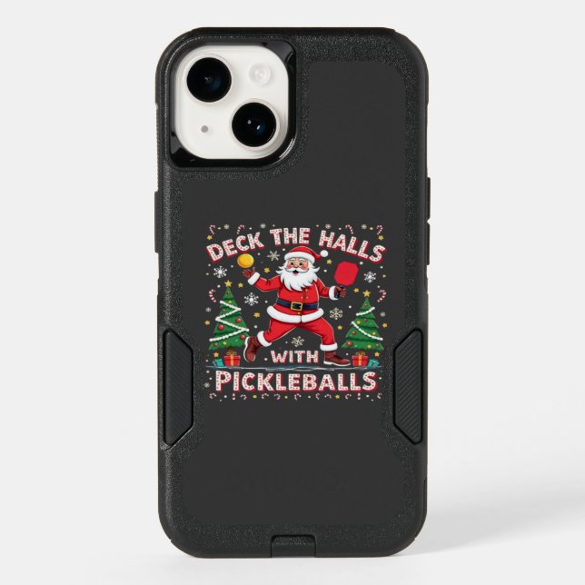 Deck The Halls With Pickleballs  Otterbox iPhone Case (Back)