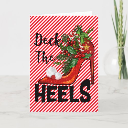 Deck The Heels Christmas Greeting Card