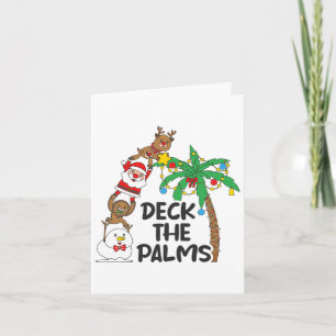 Deck The Palm Christmas In July Xmas Men Women Kid Card