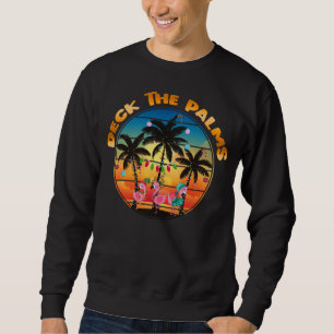Deck The Palms Beach Tropical Christmas Group Sweatshirt