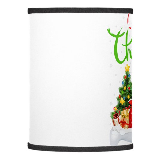 Deck The Palms Flamingo Christmas Palm Tree Lights Lamp Shade (Left)