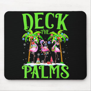 Deck The Palms Flamingo Trocal Christmas Lights Pa Mouse Pad