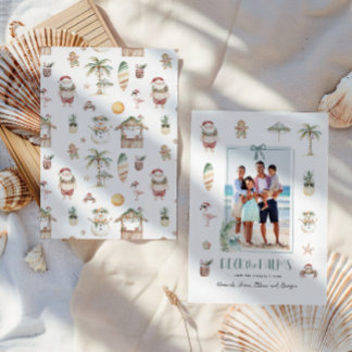 Deck the Palms | Fun Tropical Christmas Photo Holiday Card