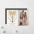 Deck the Palms Golden Palm Tree Christmas Photo Holiday Card | Zazzle