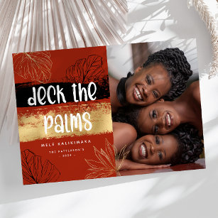 Deck the Palms' Mele Kalikimaka Photo Holiday Card