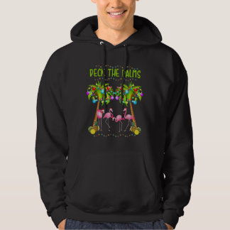 Deck the Palms Merry Flamingo Christmas tee | funn