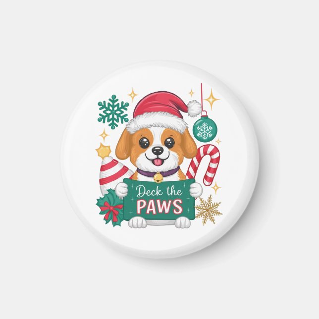 Deck The Paws Magnet (Front)