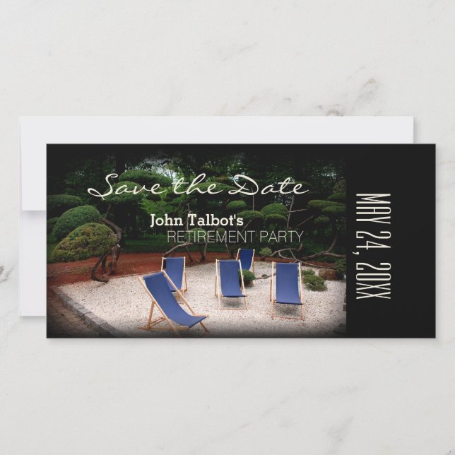 Deckchairs Personalized Retirement Save the Date (Front)