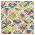 DECKED OUT Colorful Art Deco Scallop Print Fabric