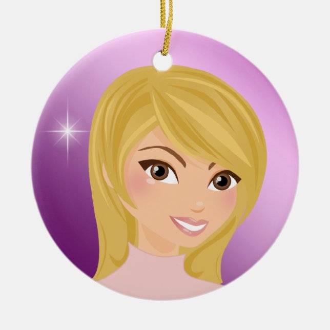 Decked Out Diva - SRF Ceramic Ornament (Front)