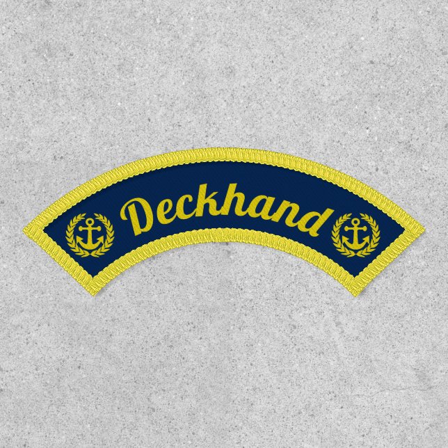 Deckhand and ships anchor patch (Front)