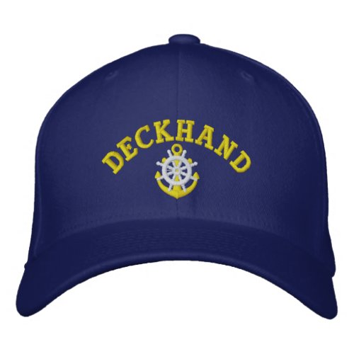 Deckhand boat crew sailing embroidered baseball cap