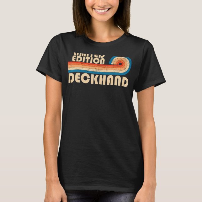DECKHAND Funny Job Title Profession Birthday Worke T-Shirt (Front)