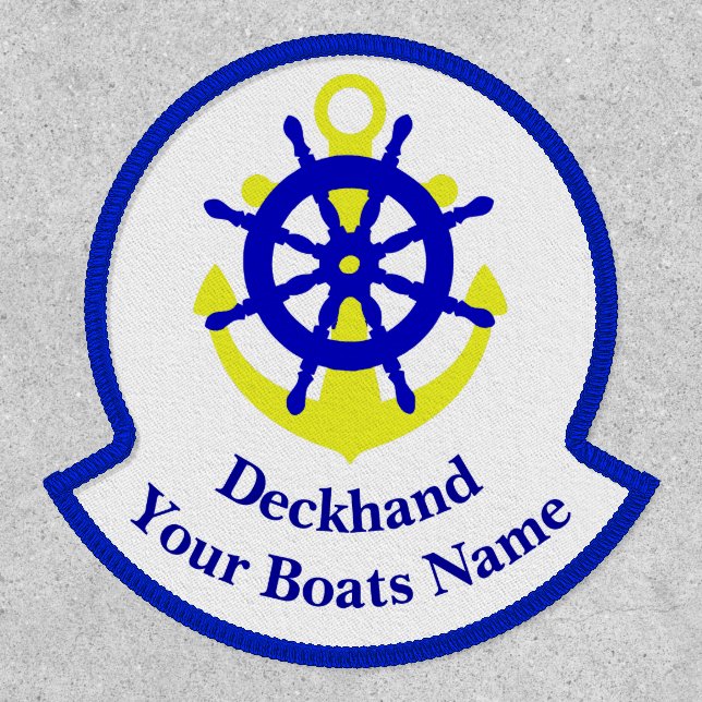 Deckhand yacht crew custom patch (Front)