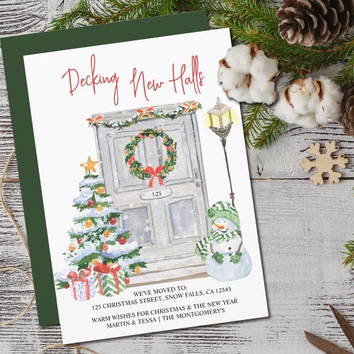 Decking New Halls Christmas Door Number Moving Announcement