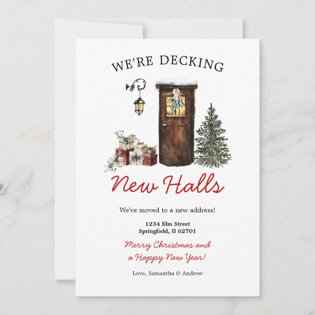 Decking New Halls Christmas New Home Announcement (Front)