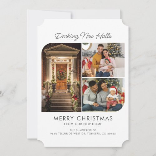 Decking New Halls Family Photos Christmas Moving Holiday Card