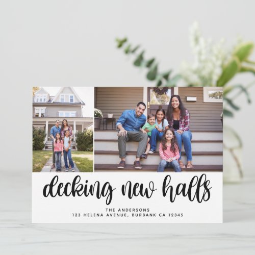 Decking New Halls Modern Photo Holiday Moving Announcement